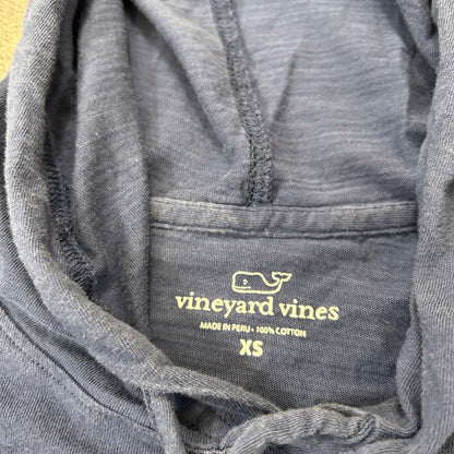 Vineyard Vines Sweater Womens Extra Small Blue Pullover Hooded Sweatshirt Casual