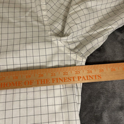 Banana Republic Shirt Mens Extra Large White Black Button Up Long Sleeve Slim