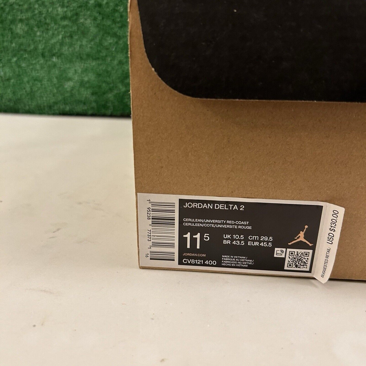 Nike Jordan Delta 2 Mens 11.5 Blue Cerulean Shoes Sneakers Athletic Casual w/box