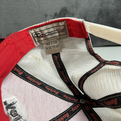 Berkley Trucker Hat Cap Mens Snapback Red White Catch More Fish Fishing Adjust