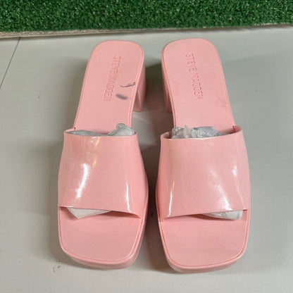 Steve Madden Harlin Platform Slide Sandals Block Heel Pink Y2K Style Womens 7 M