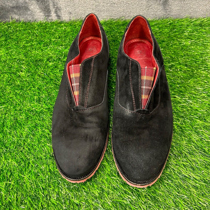 Johnston Murphy Loafers Womens 8 M Black Shoes Leather Suede Casual Slip On