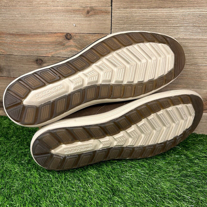 Skechers Porter Elden Oxford Mens 13 Brown Shoes Sneakers Suede Leather Casual