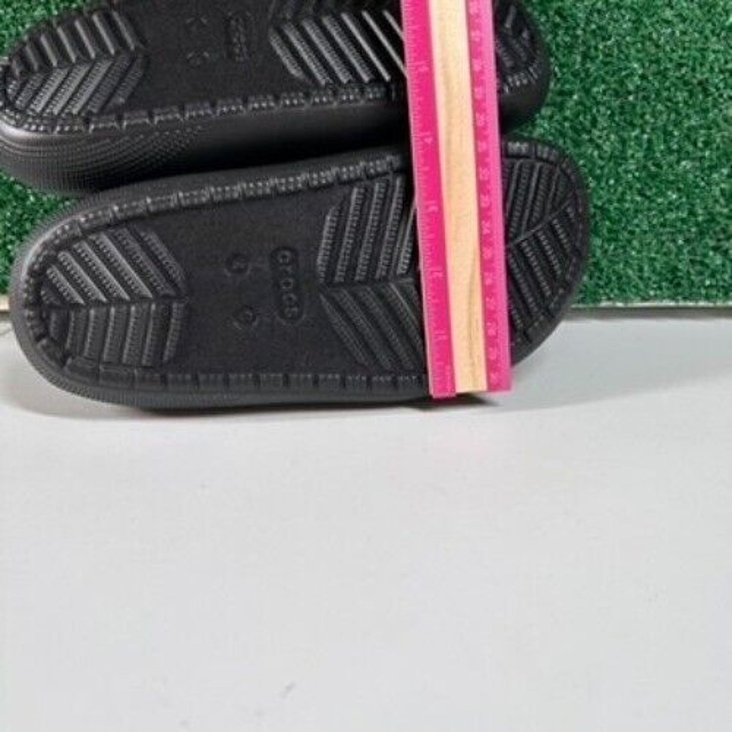 Crocs Classic Puff Mocs Beige Black Slip On Casual Comfort Shoes Womens 6 New