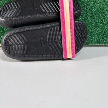 Crocs Classic Puff Mocs Beige Black Slip On Casual Comfort Shoes Womens 6 New