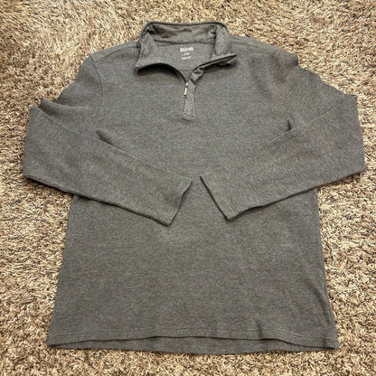 Michael Kors Sweater Mens Extra Large Gray Pullover Quarter Zip Sweatshirt