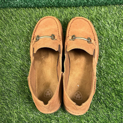 Ariat Bit Cruiser Loafers Womens 8.5 B Brown Leather Suede Shoes Slip On Comfort