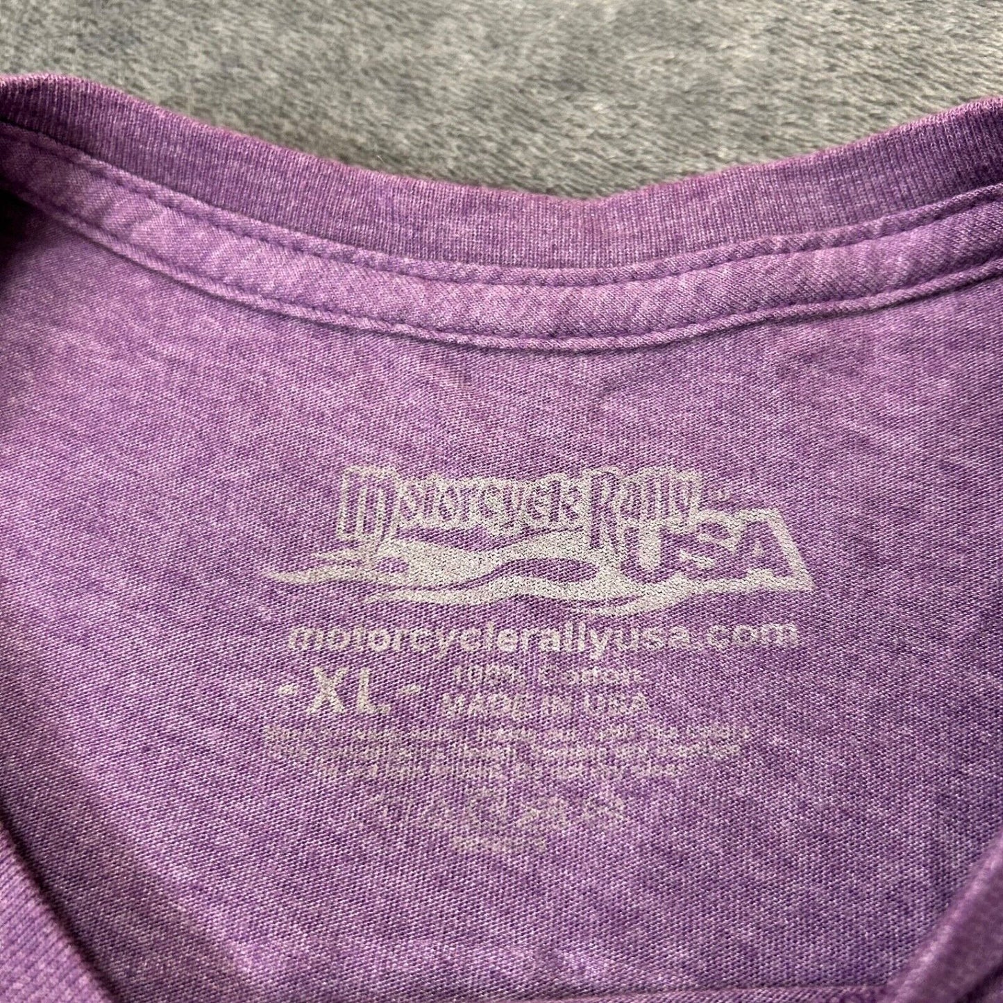 Motorcycle Rally Sturgis Shirt Mens Extra Large Purple Short Sleeve South Dakota