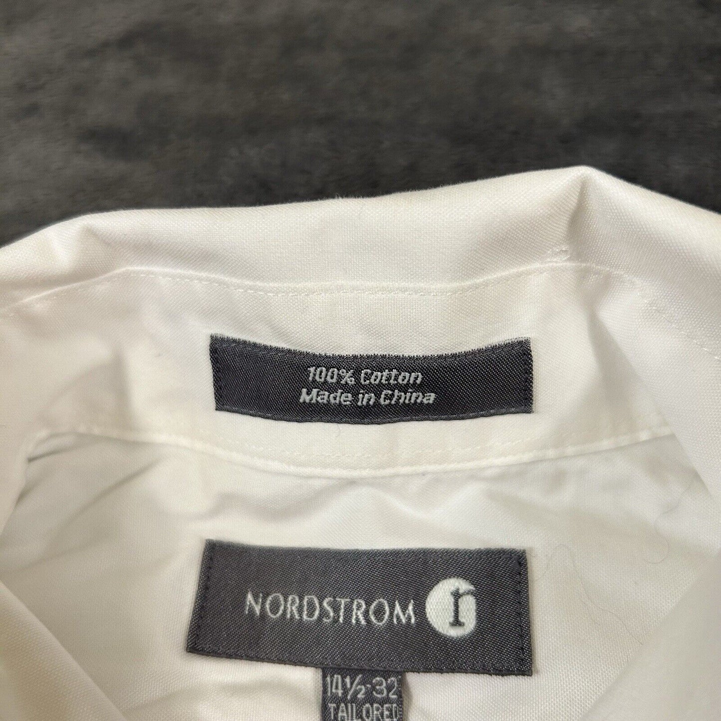 Nordstrom Shirt Mens 14.5 32 White Button Up Long Sleeve Formal Work Preppy