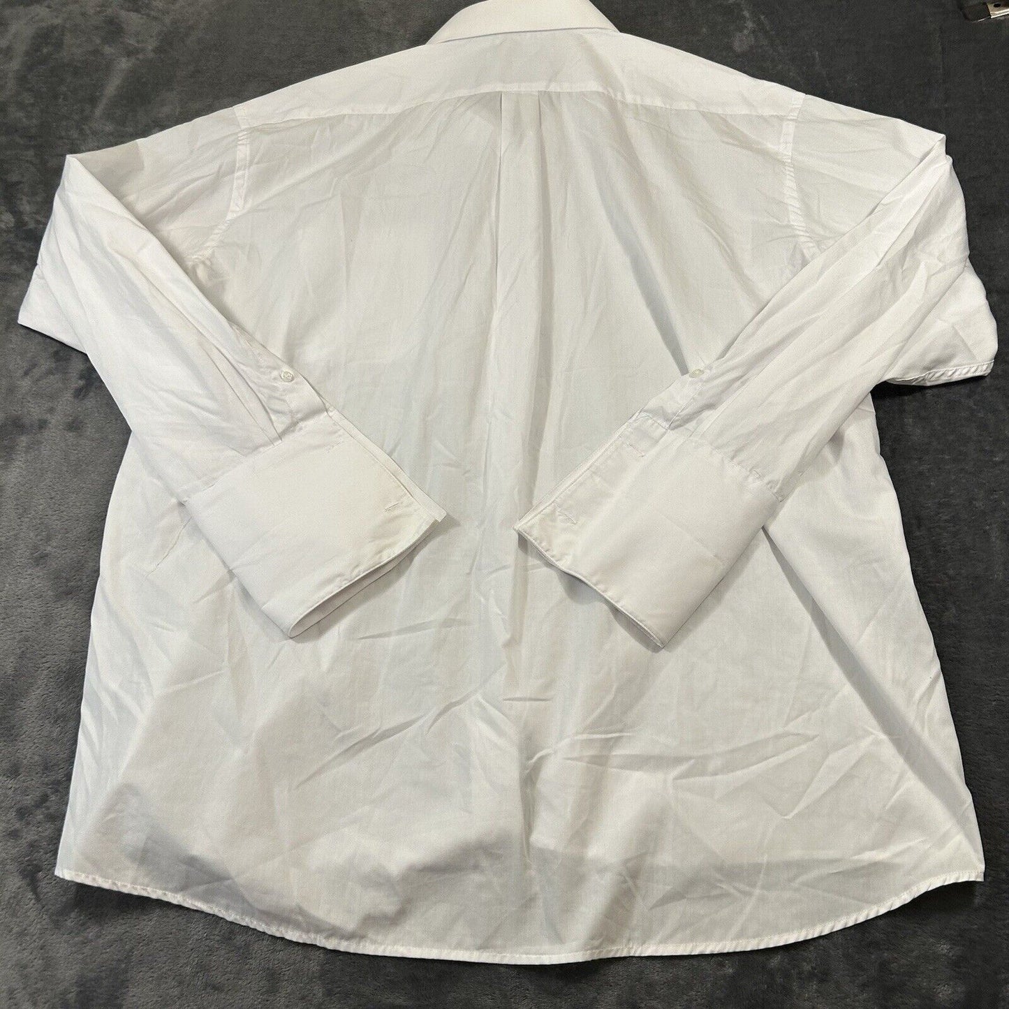 Giovanni Uomo Dress Shirt Mens 18.5 34/35 White Button Up Long Sleeve Formal