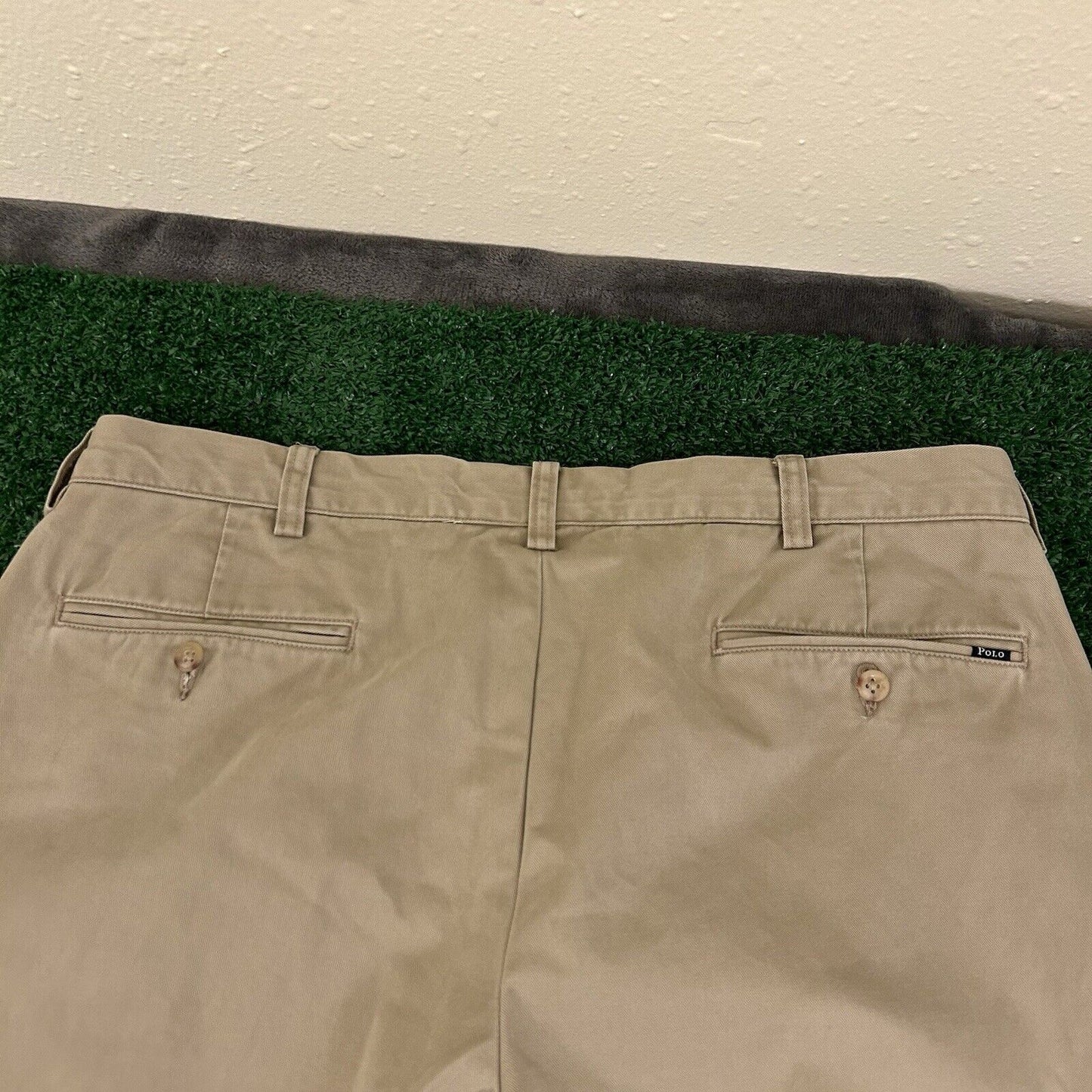 Polo Ralph Lauren Chino Pants Mens 36x34" Beige Classic Fit Casual Preppy Work