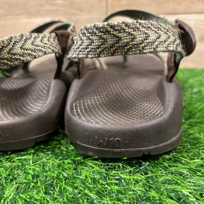Chaco Zcloud 2 Sandals Womens 10 Green Brown Strappy Comfort Hiking Outdoor