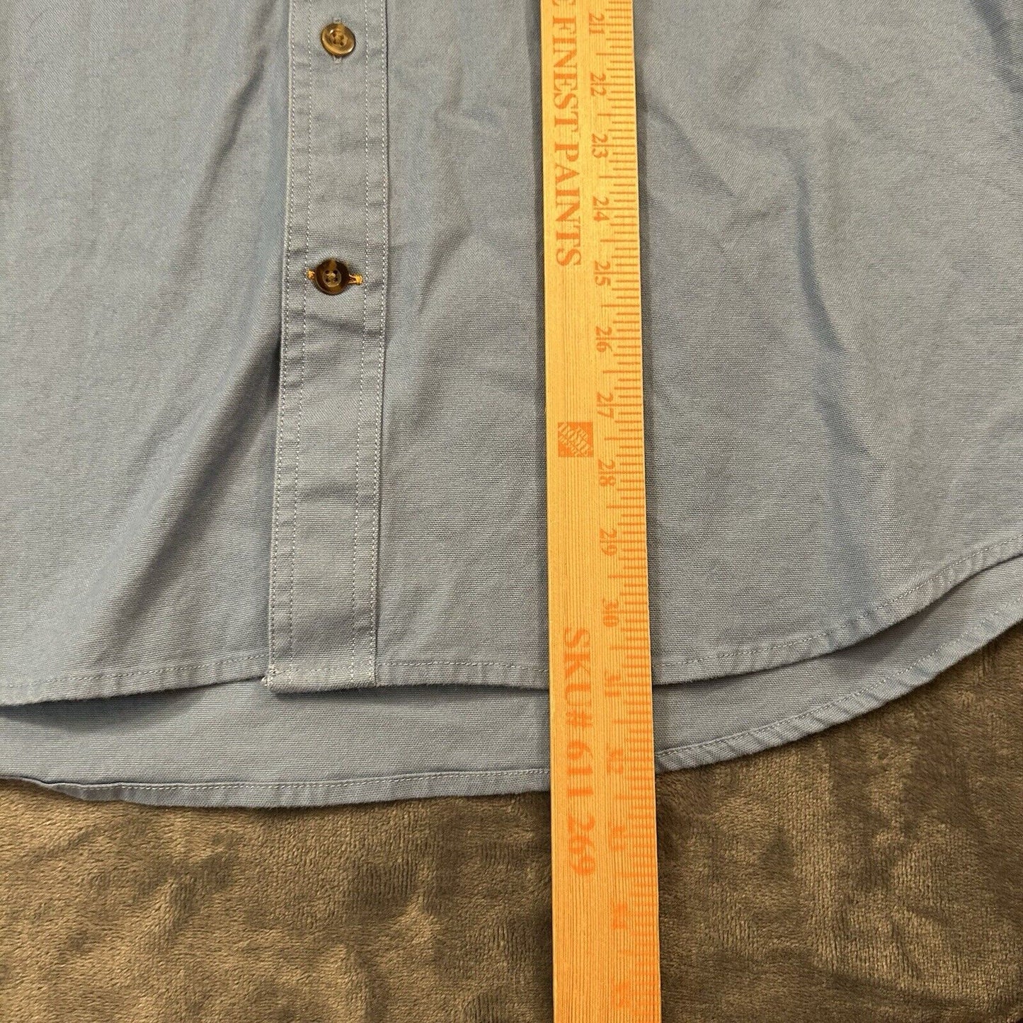 Carhartt Shirt Mens Extra Large Blue Button Up Short Sleeve Relaxed Fit Workwear