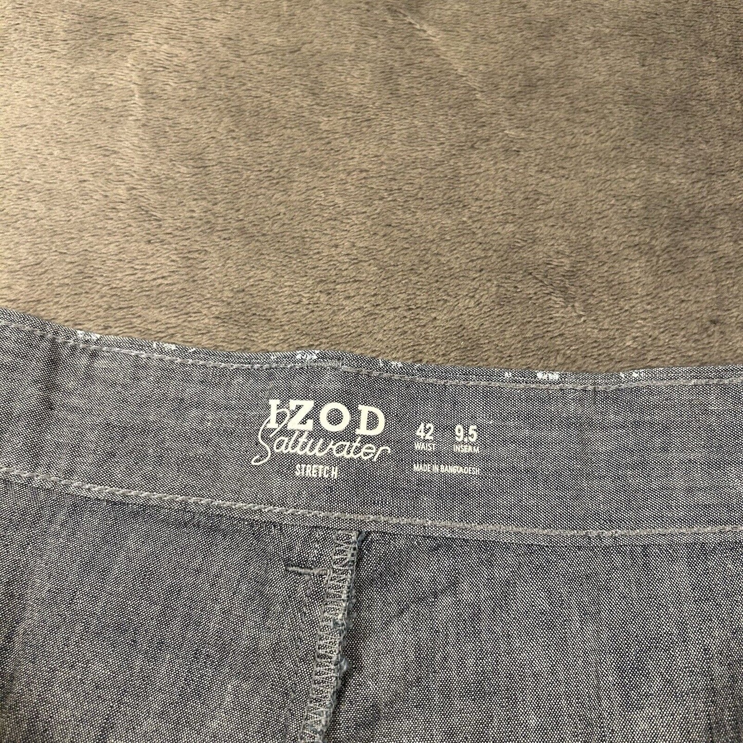 Izod Saltwater Shorts Men 42" Blue Dockside Classic Fit Pineapples Palm Tree NEW