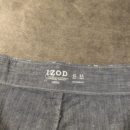 Izod Saltwater Shorts Men 42" Blue Dockside Classic Fit Pineapples Palm Tree NEW