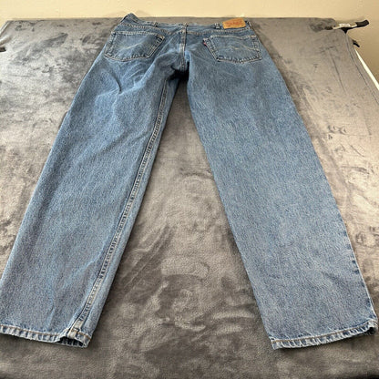 Levis 550 Jeans Mens 38x34" Blue Original Straight Leg Denim Pants Casual Work