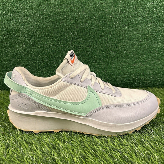 Nike Waffle Debut Mens 9.5 Blue White Leather Shoes Sneakers Casual Athletic NEW