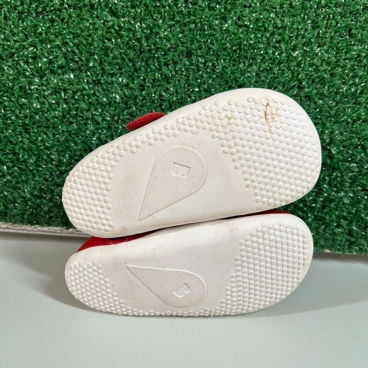 Bobux Soft Sole Shoes First Walker Leather Red Strap Toddler Shoes 3.5C / 20EU