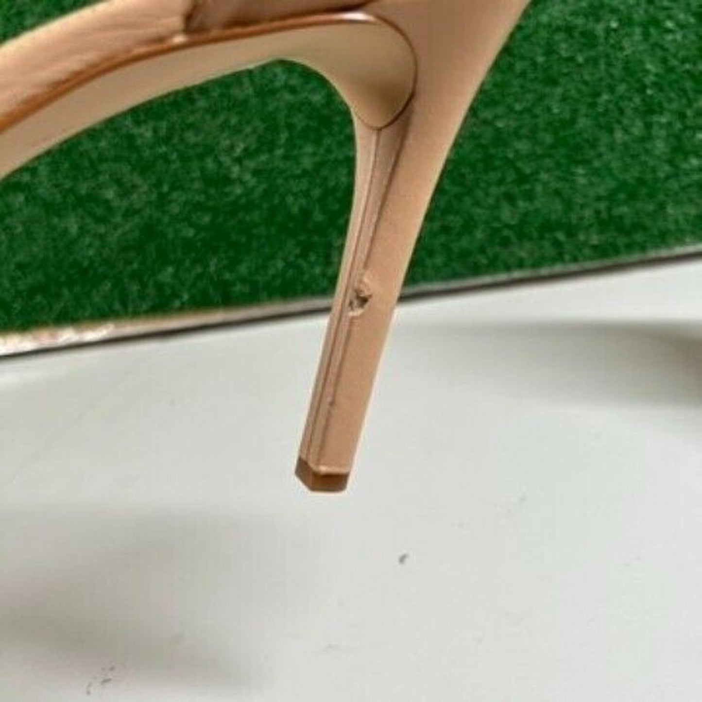 Gianni Bini Nude Heels Stiletto Sandals Slip On Outdoor Summer Womens 11 M