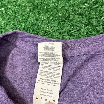 Gildan Softstlye Shirt Mens Medium Purple Short Sleeve V-neck Casual Ring Spun