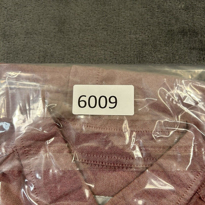 Primark Shirt Mens Medium Red Button Up Long Sleeve Slim Fit 15.5 Work Casual