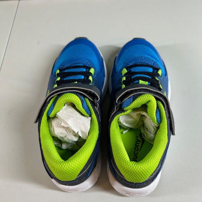 Saucony Velocer Hook & Loop Running Shoes Sneakers Blue/Green Kids Size 2Y