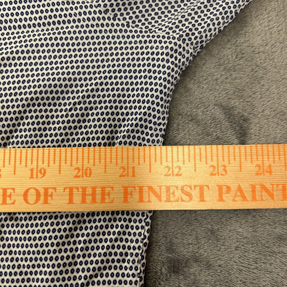 Charles Tyrwhitt Shirt Mens 16.5 35 Blue White Geometric Button Up Long Sleeve