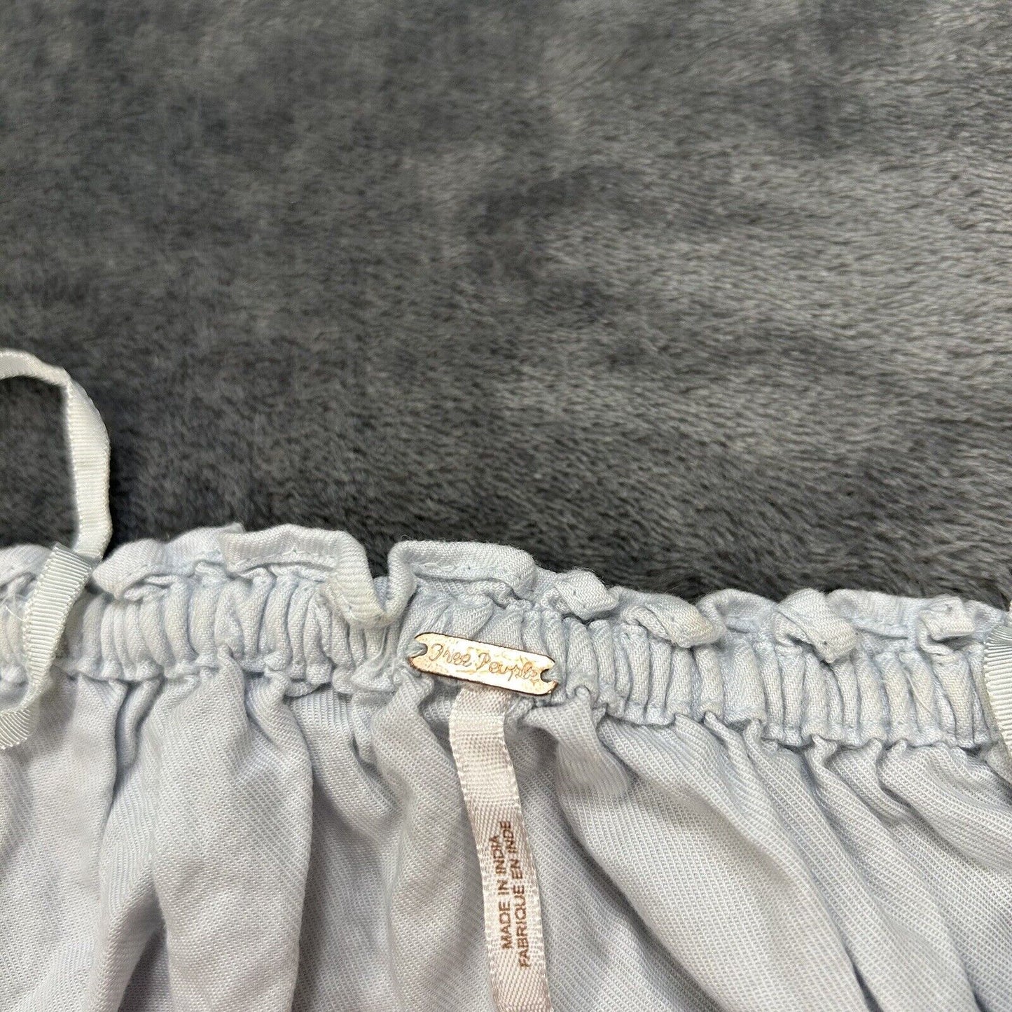 Free People Dress Womens Extra Small Light Blue Fleur Du Jour Embroidered Floral