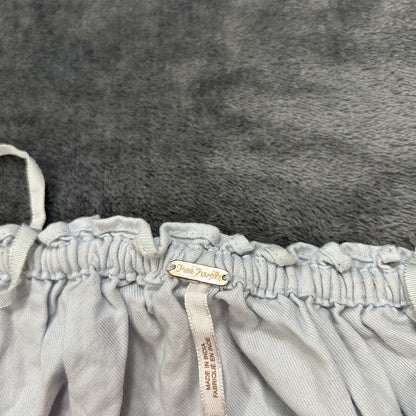 Free People Dress Womens Extra Small Light Blue Fleur Du Jour Embroidered Floral