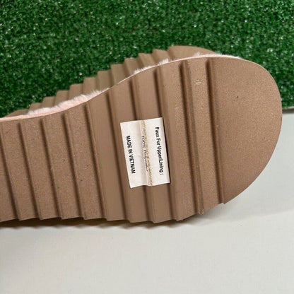 Koolaburaa Ugg Furr-ah Fluff Slides Pink Faux Fur Open Toe Slip On Womens 7