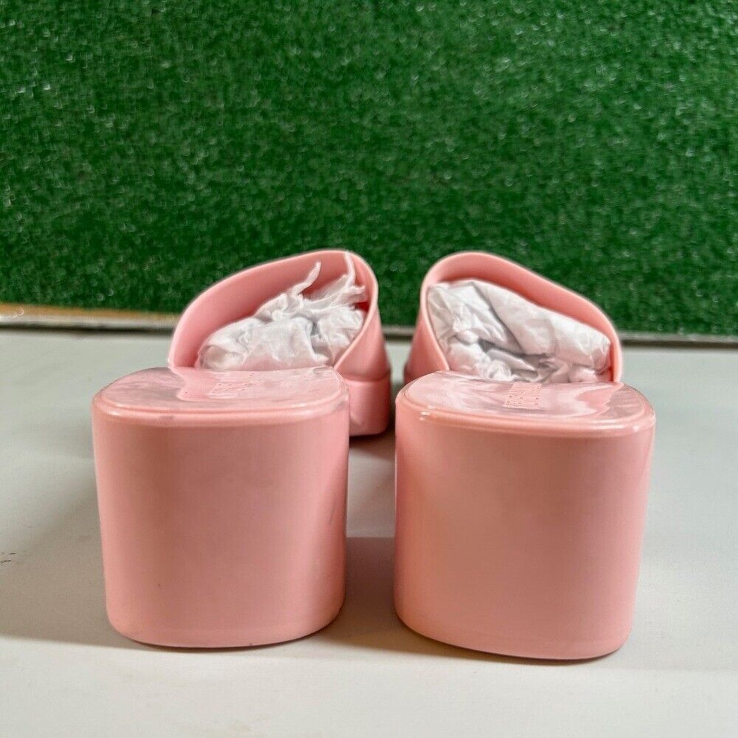 Steve Madden Harlin Platform Slide Sandals Block Heel Pink Y2K Style Womens 7 M