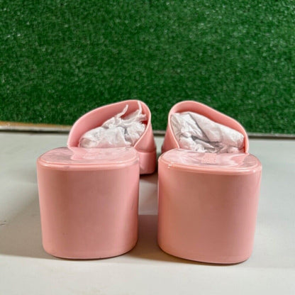 Steve Madden Harlin Platform Slide Sandals Block Heel Pink Y2K Style Womens 7 M