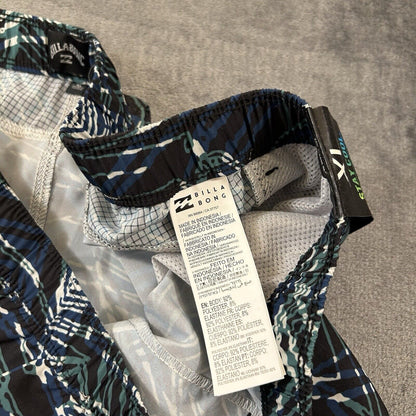 Billabong Board Shorts Mens Extra Large 36" Black Green Adventure Divison NEW