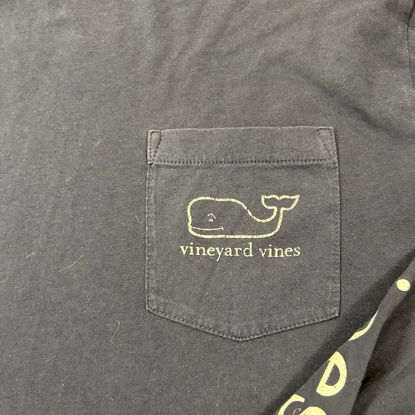 Vineyard Vines Shirt Mens Medium Blue White Long Sleeve Graphic Tee Casual