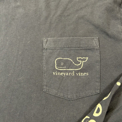 Vineyard Vines Shirt Mens Medium Blue White Long Sleeve Graphic Tee Casual