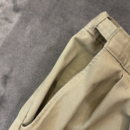 Dickies Chino Pants Mens 34x32" Brown Straight Work Canvas Wrokwear Casual