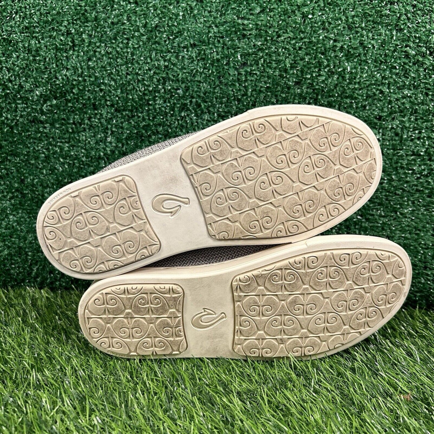 Olukai Pehuea Li Women 6 Beige Shoes Sneaker Knit Casual Lace Up Outdoor Preppy