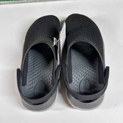 Crocs LiteRide 360 Clog Comfort Slip On Casual Shoes Black Gray Mesh Womens 6