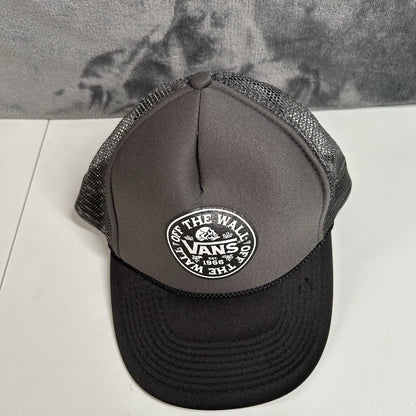Vans Trucker Hat Cap Snapback Gray Black Foam Skater Y2K Otto Adjustable Mens