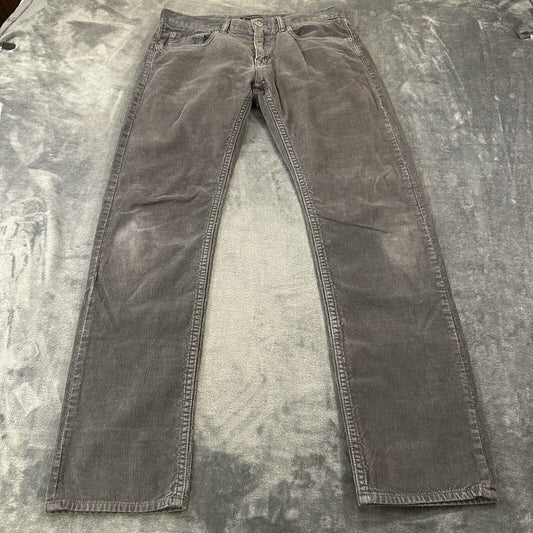 Banana Republic Corduroy Pants Mens 31x32" Gray Straight Fit Casual Work Pima