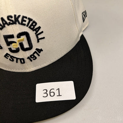 Utah Jazz Throwback Hat Cap Mens Snapback Off White Black NBA Basketball New Era