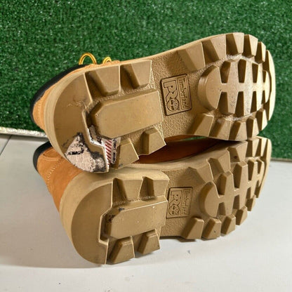 Timberland PRO Sawhorse Work Boot Composite Safety Toe Wheat Leather Kids Size 6