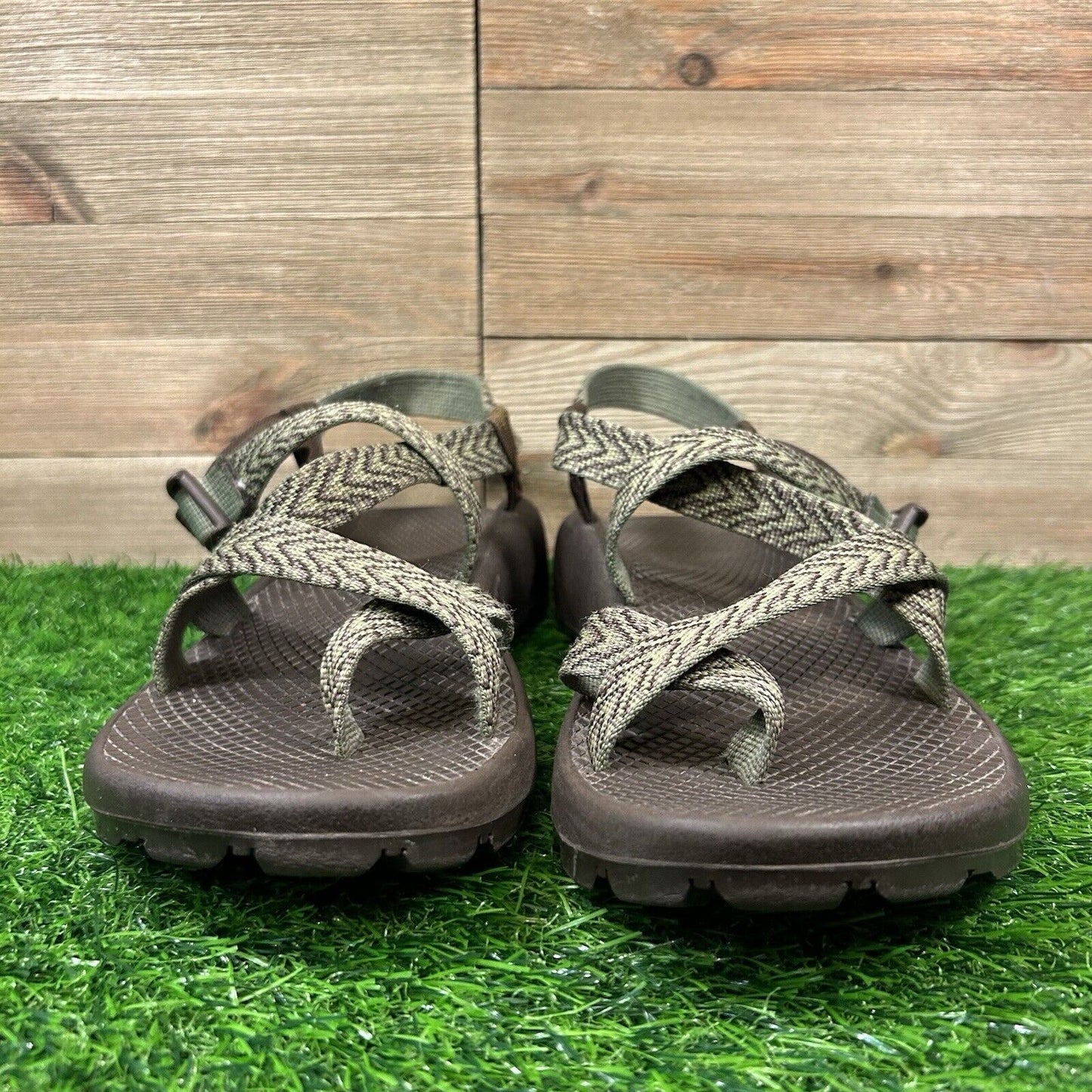 Chaco Zcloud 2 Sandals Womens 10 Green Brown Strappy Comfort Hiking Outdoor
