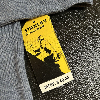 Stanley Workwear Shirt Mens Small Blue Long Sleeve Thermal Heather Comfort NEW
